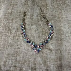 Logo goldtone jewel necklace